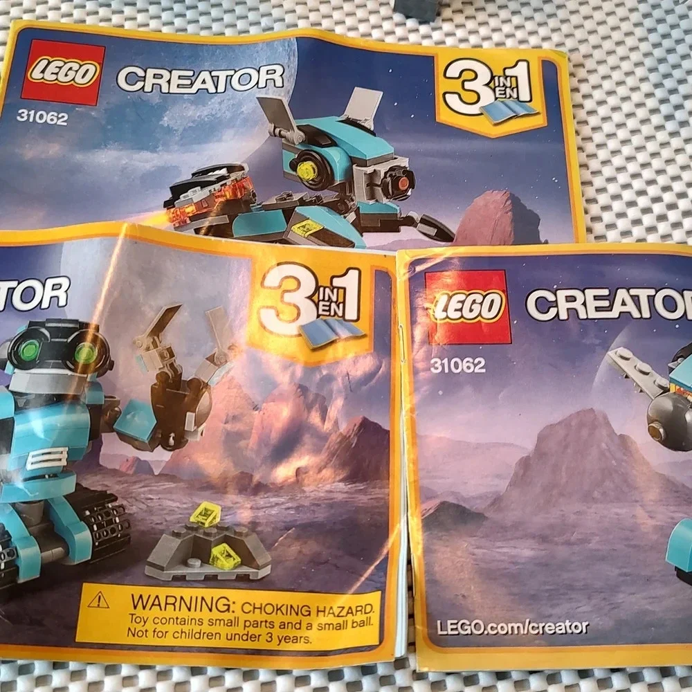 Lego Creator 3in1 31062: Robot & Hummingbird with instructions